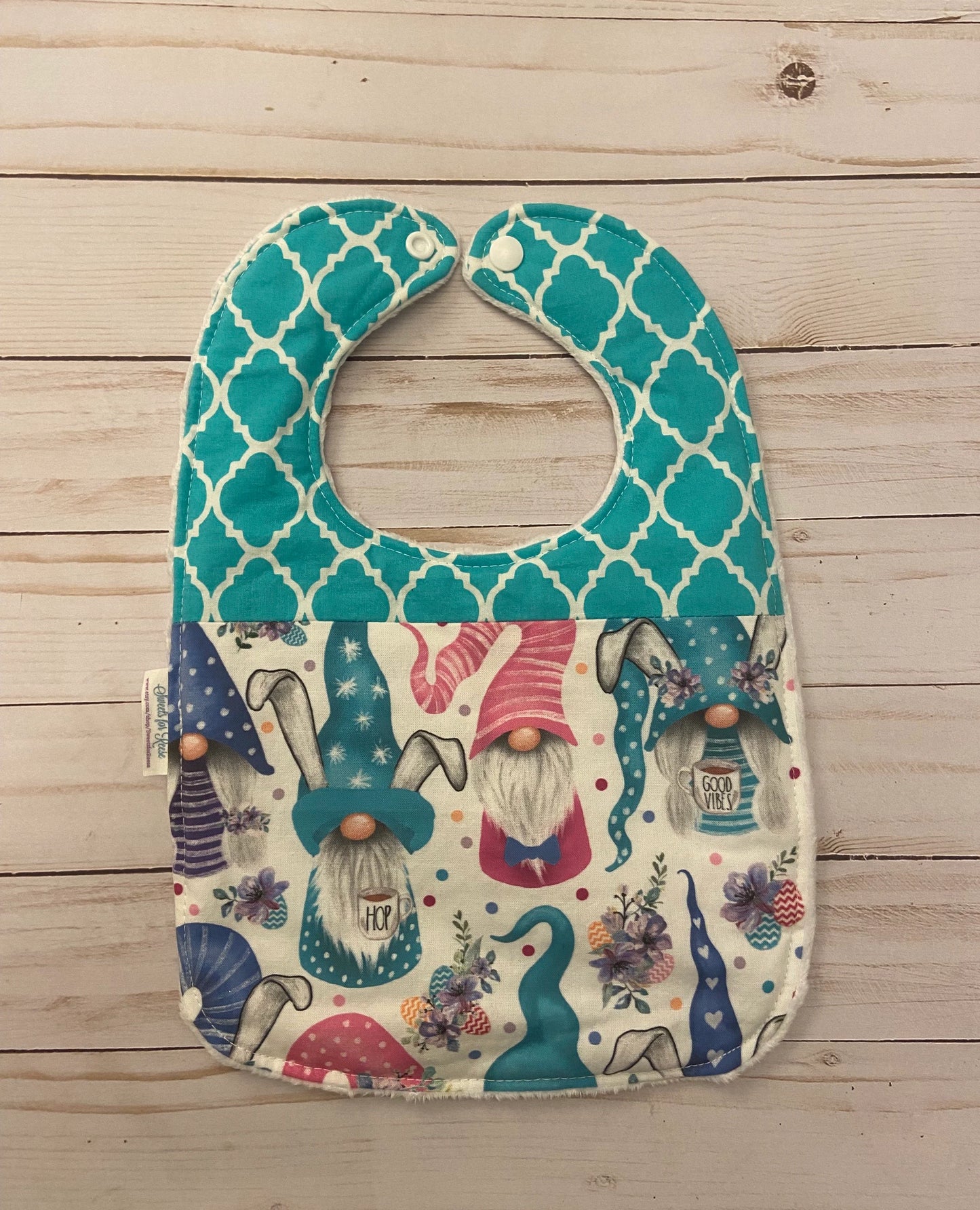 Easter Gnomes Toddler Bib (fits up to 24 months)