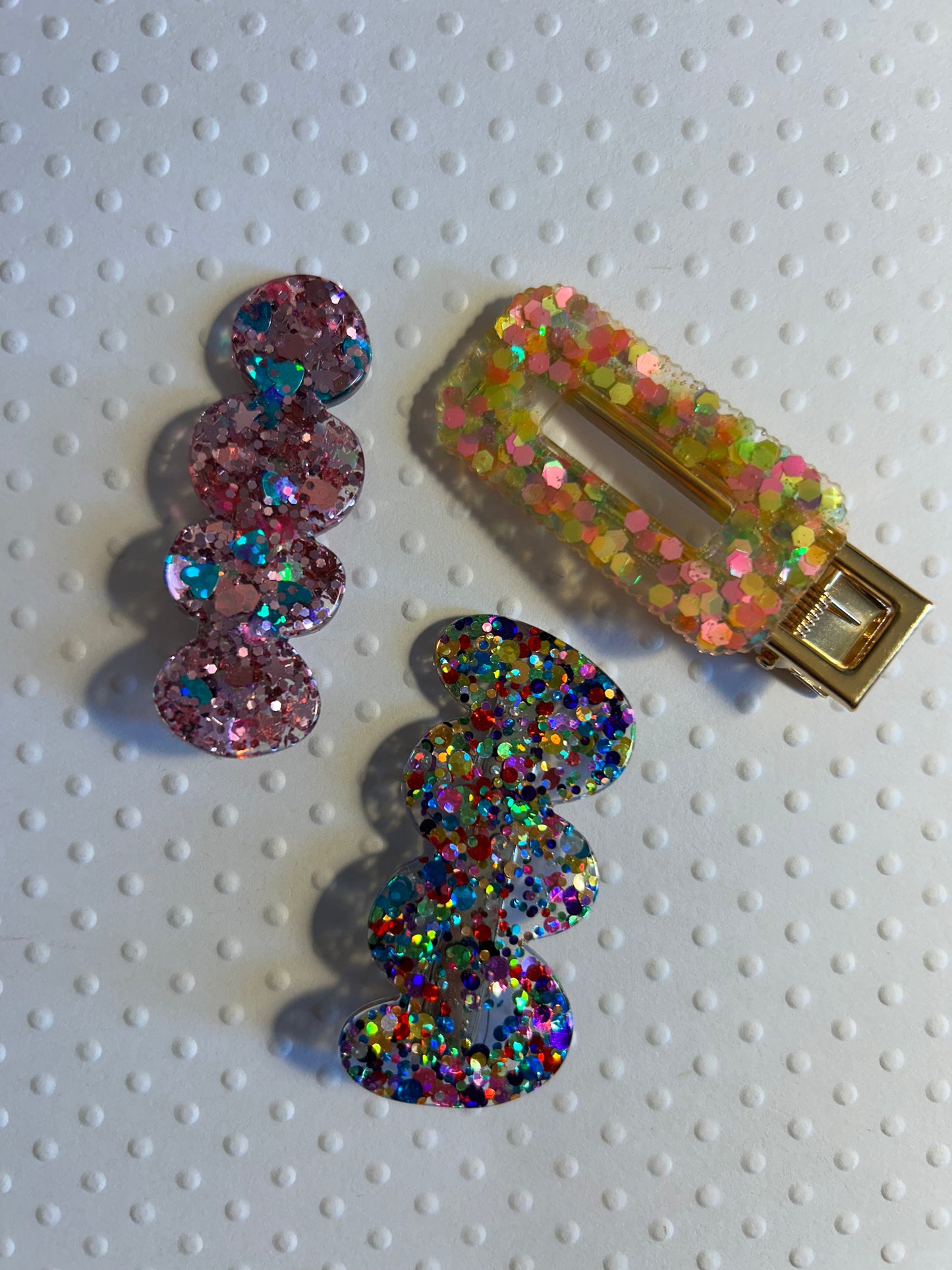 Glitter Barrettes - Set of 3