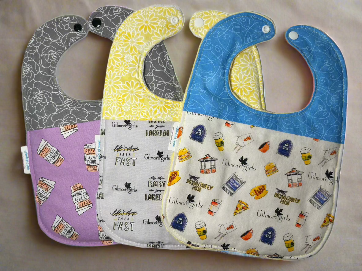 Gilmore Girls Bibs set of 3 (fits up to 24 months)