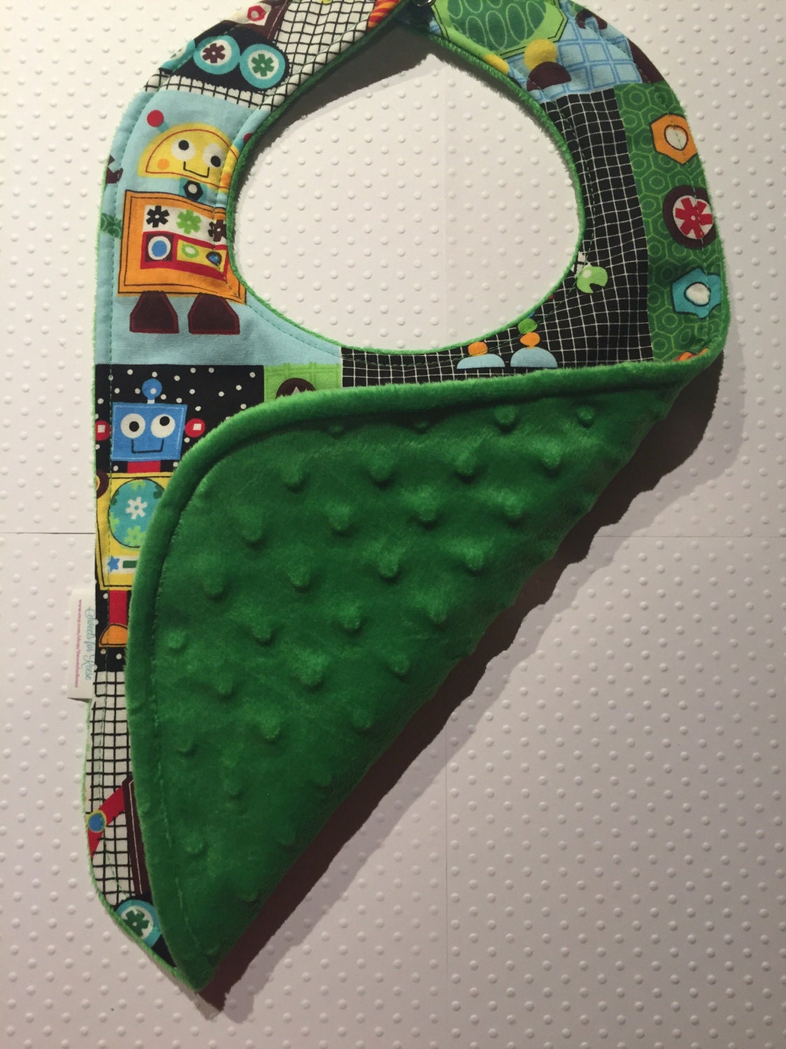 Robots First Birthday Bib