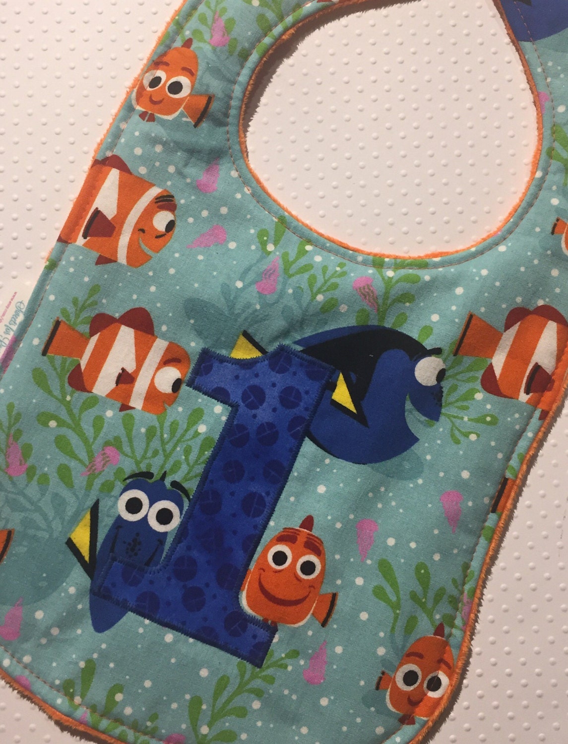 Nemo and Dory First Birthday Bib