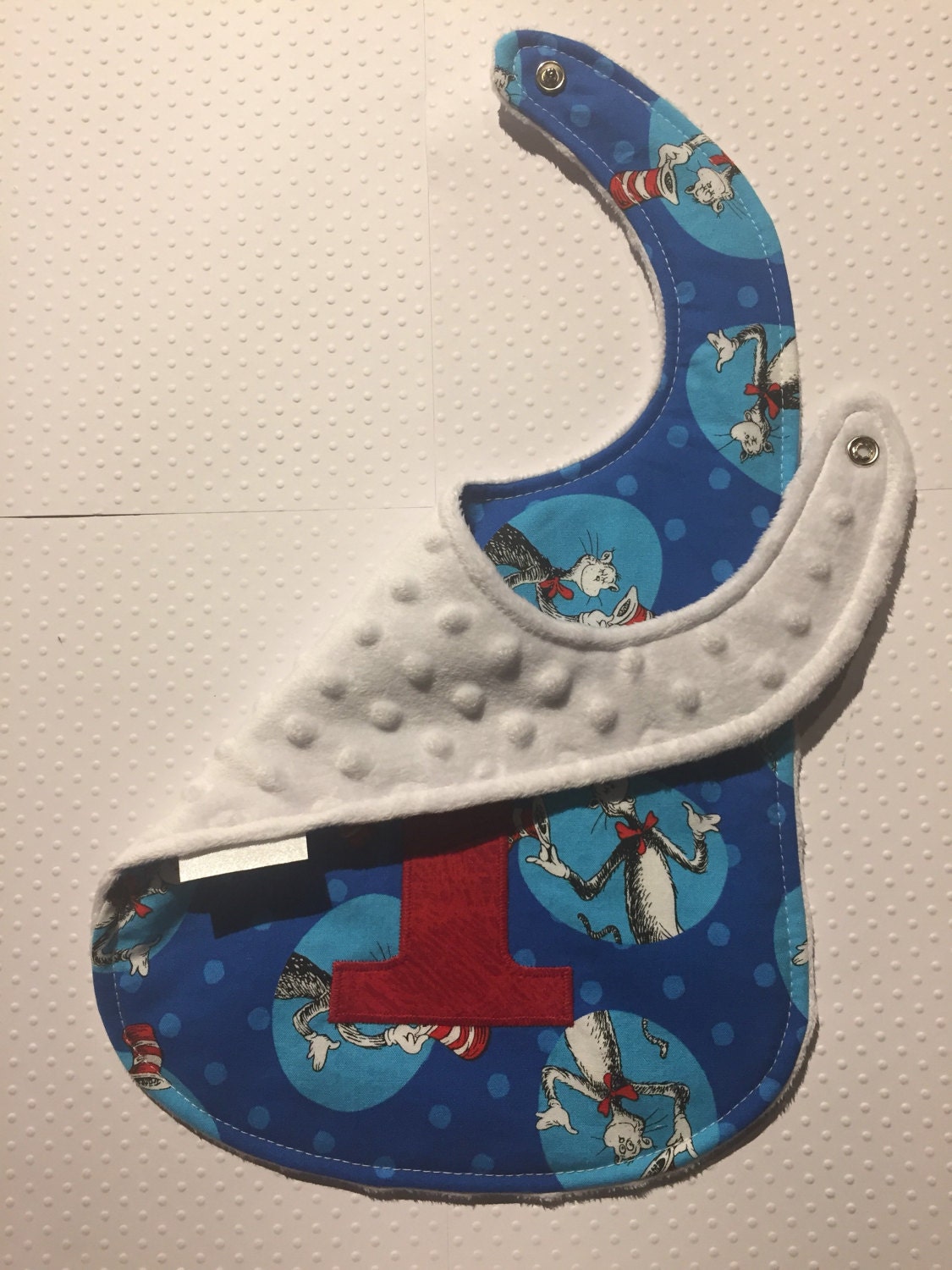 Dr. Seuss Cat in the Hat First Birthday Bib