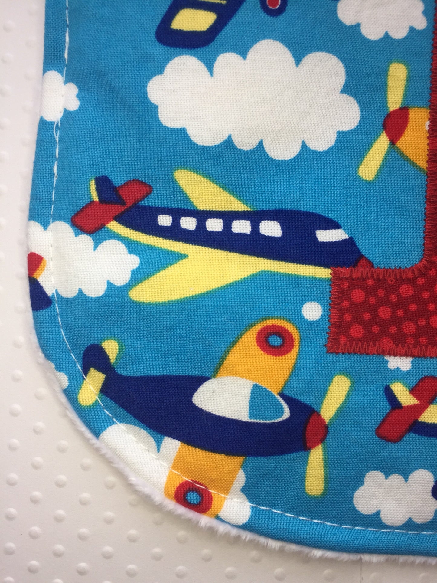 Airplane First Birthday Bib