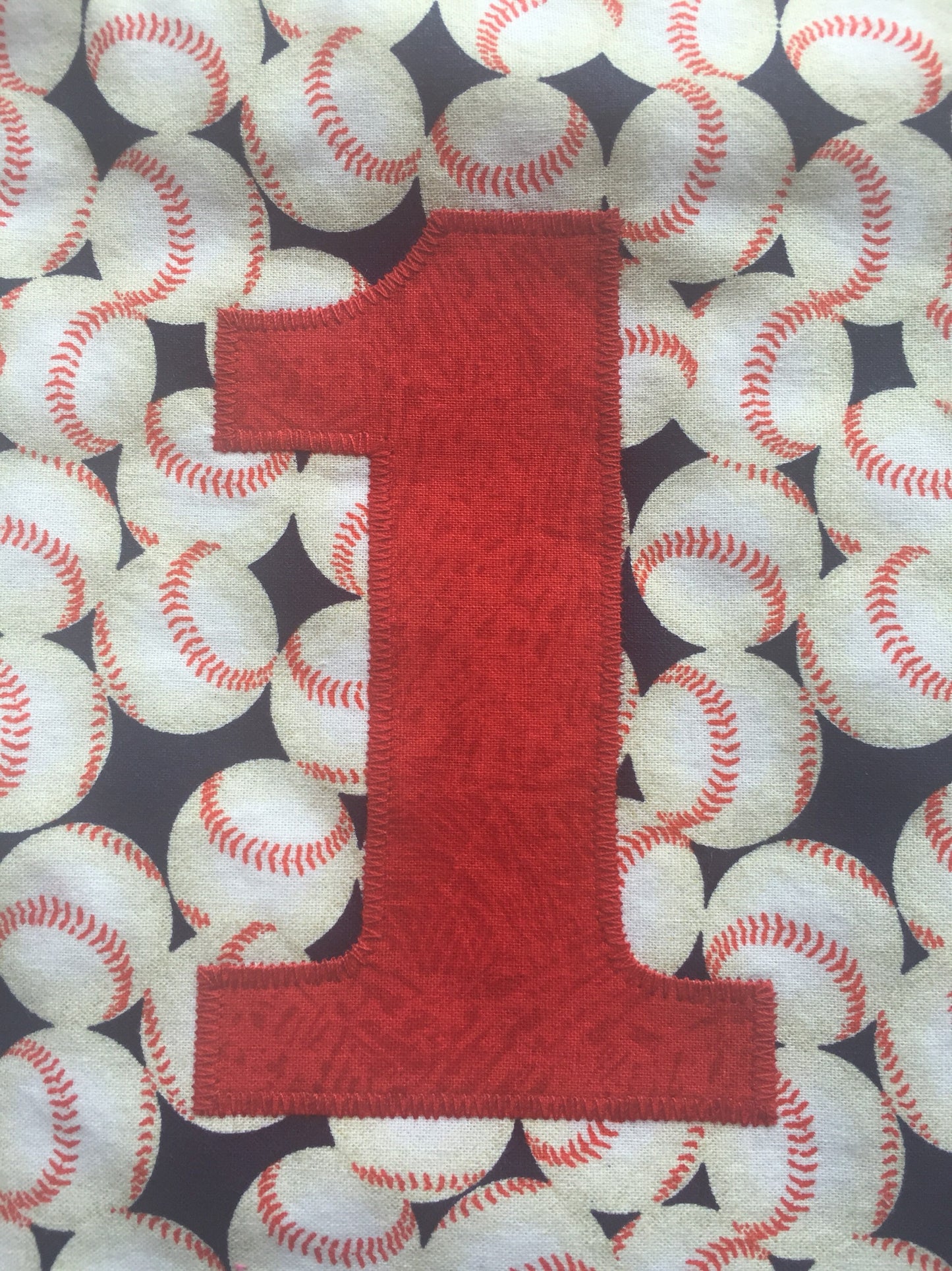 Baseball First Birthday Bib