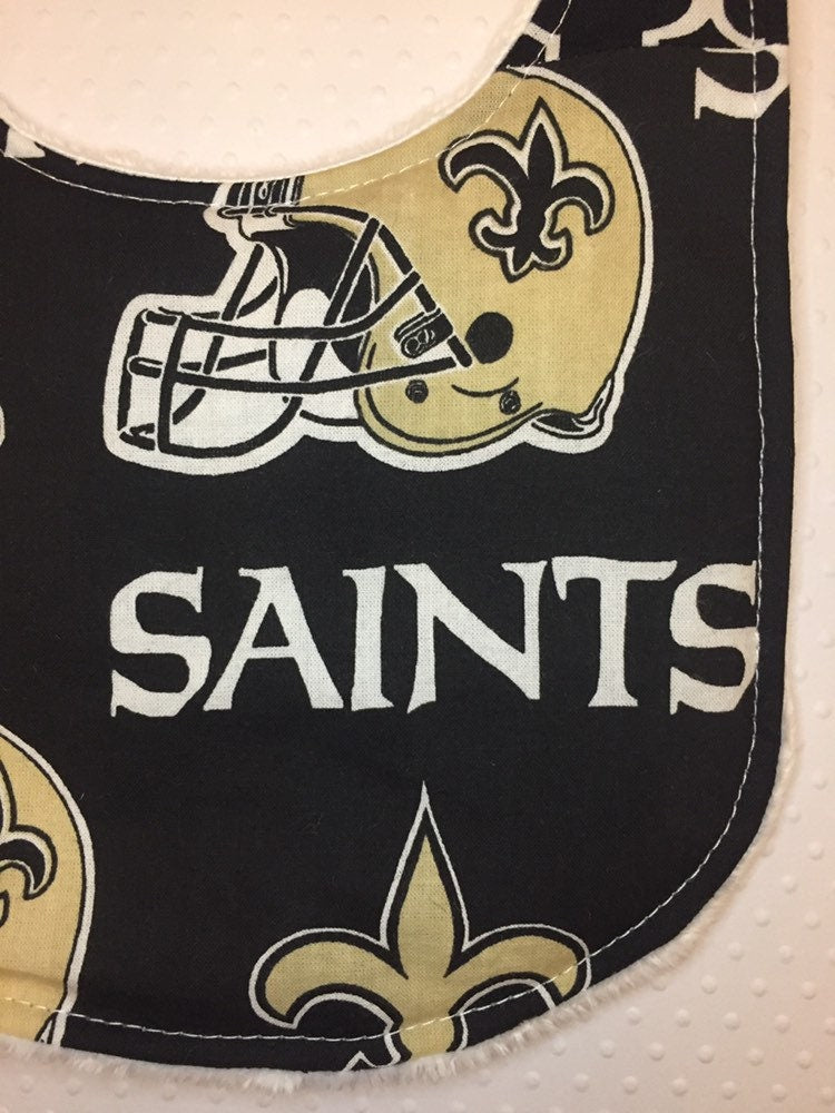 New Orleans Saints 2 Burp Cloths and 1 Bib Set