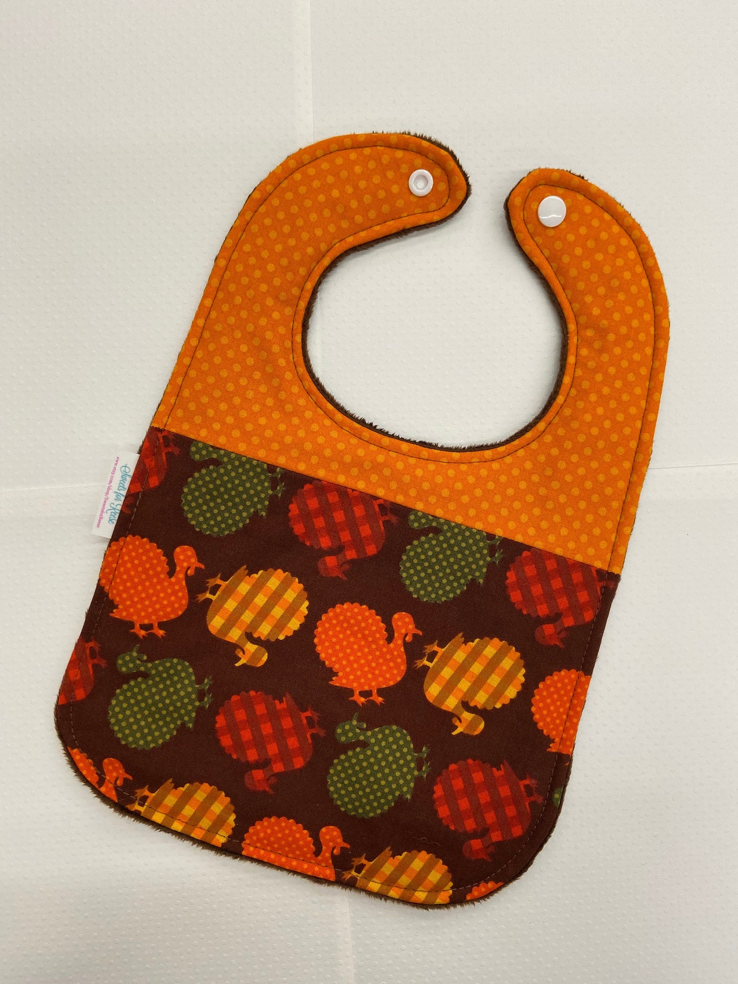 Thanksgiving Turkey Toddler Bib (fits up to 24 months)