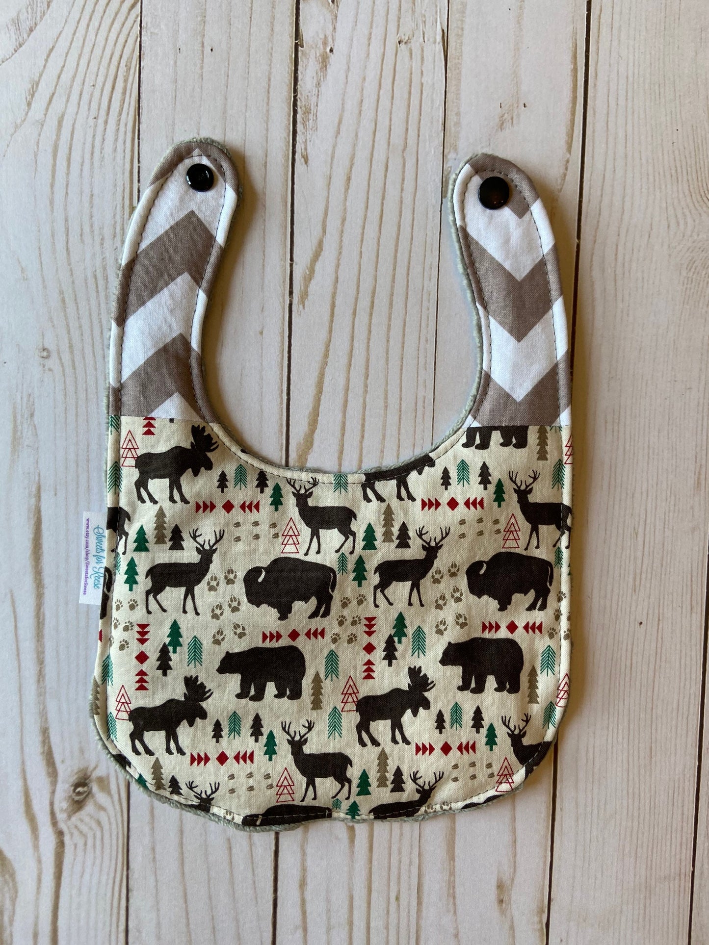 Wild Animals Burp Cloth and Bib set
