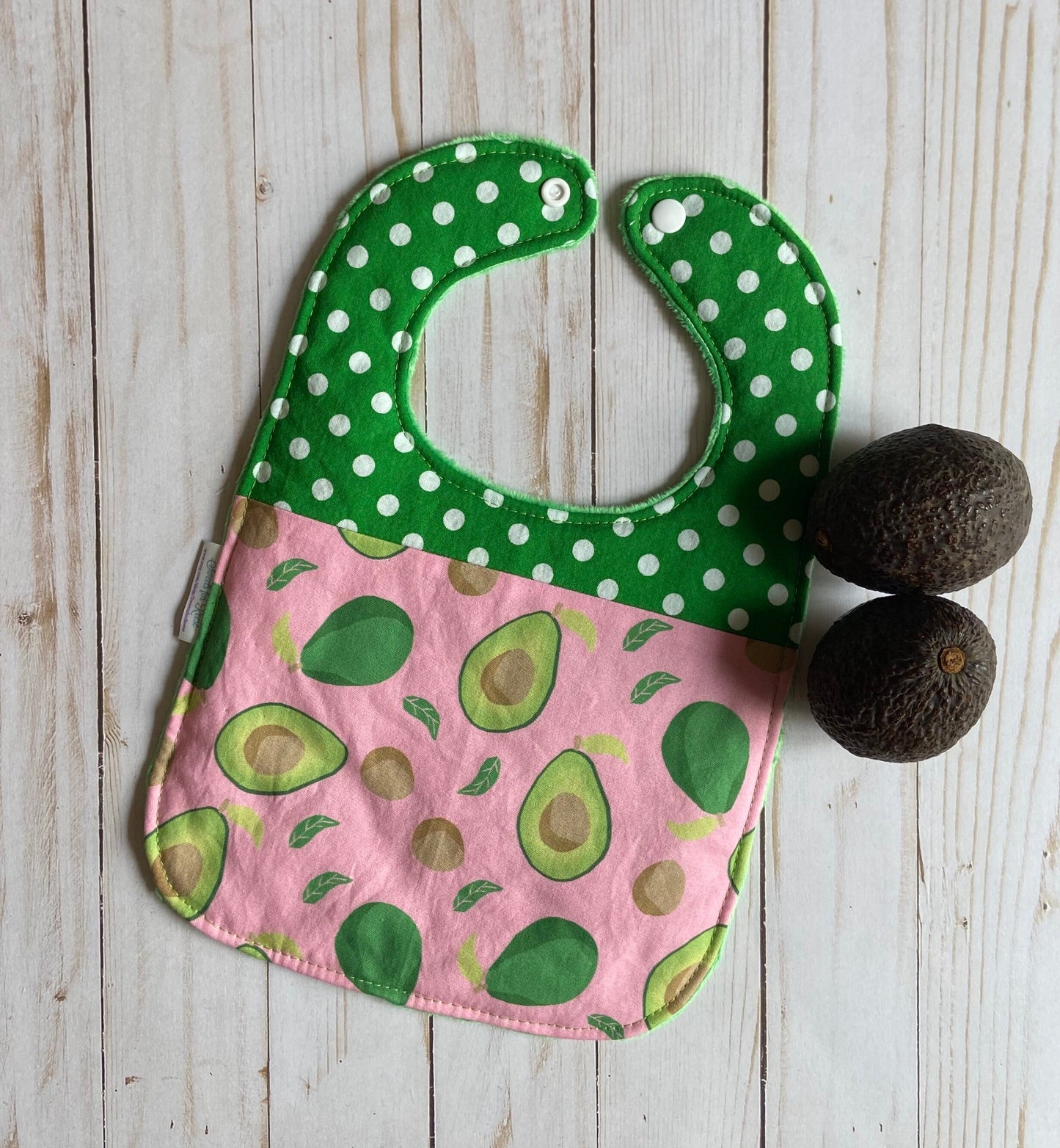Avocados Bib (fits up to 24 months)