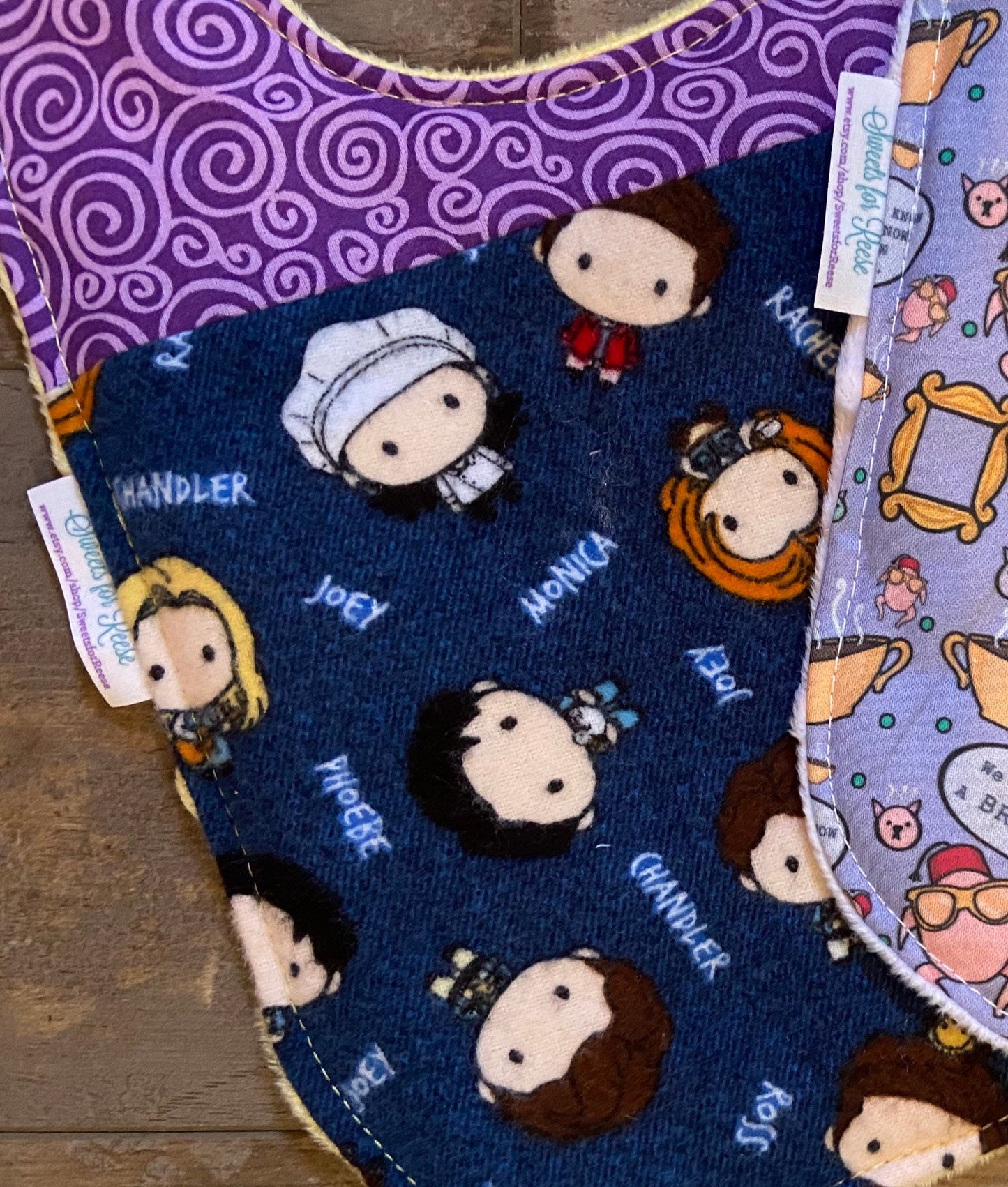 Friends Toddler Bibs (fits up to 24 months) - set of 3