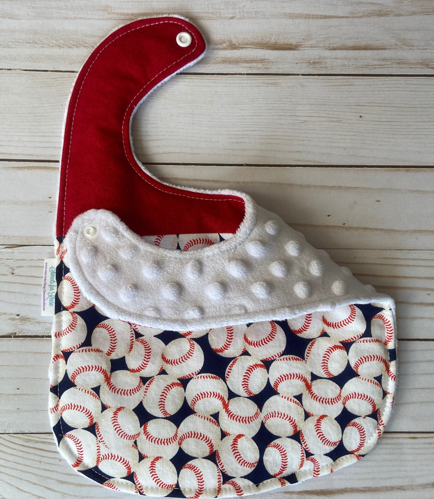 Baseballs Toddler Bib (fits up to 24 months)