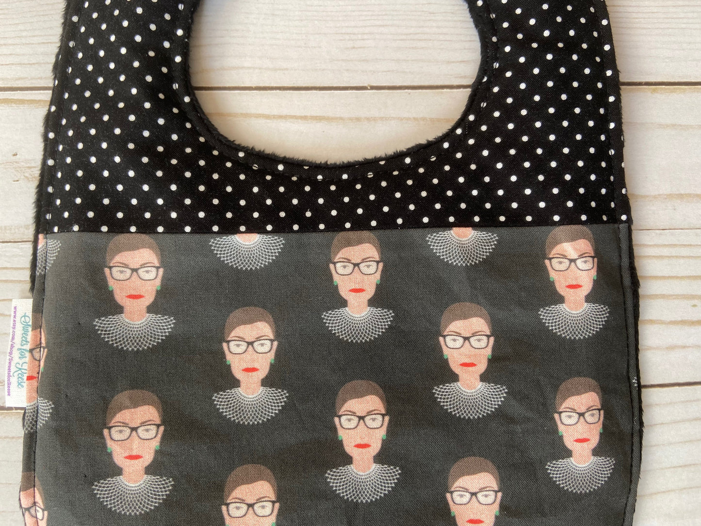 Ruth Bader Ginsberg Toddler Bib (fits up to 24 months)