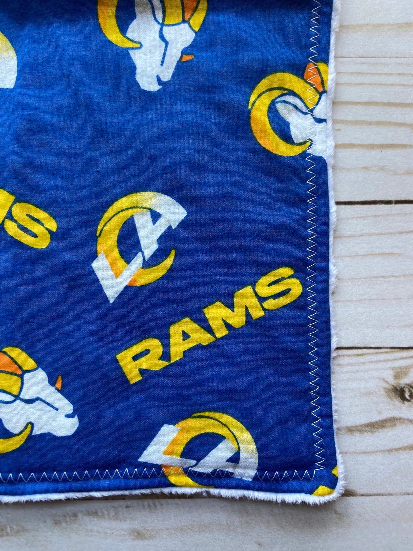 Los Angeles Rams Football 2 Burp Cloths and 1 Bib