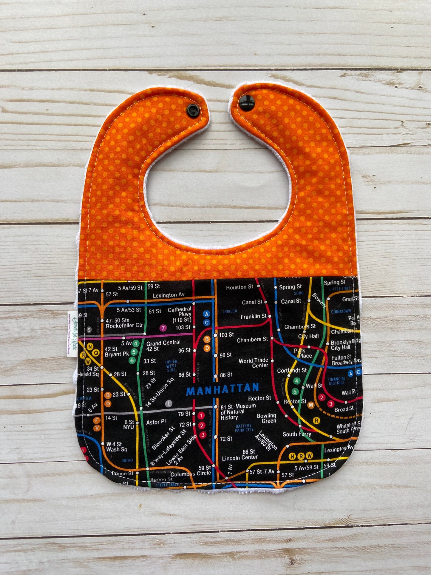 New York City Subway Toddler Bib (fits up to 24 months)