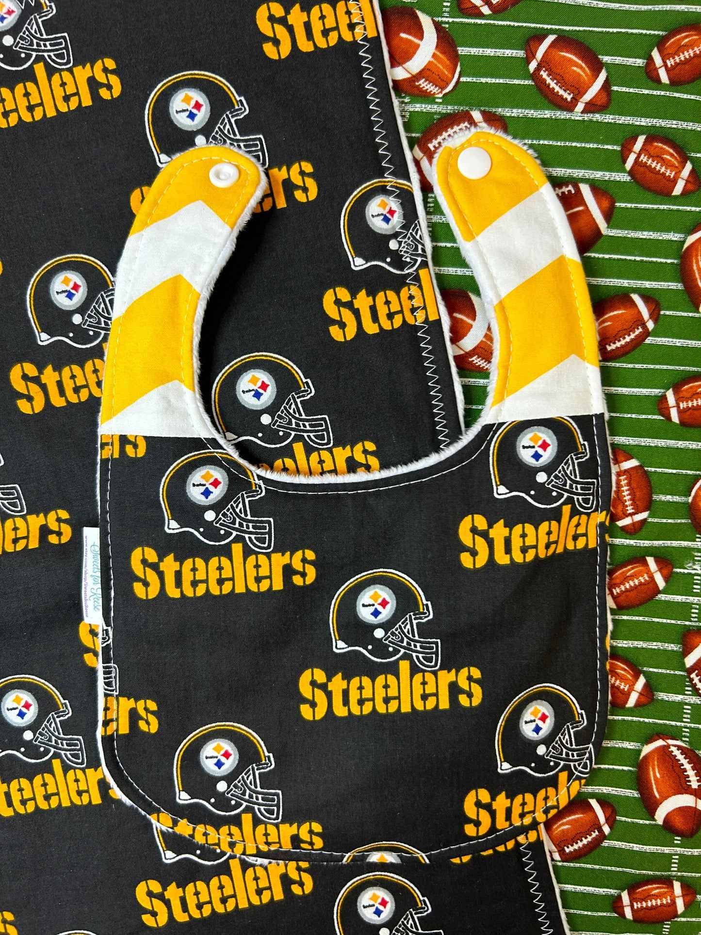 Pittsburgh Steelers 1 Bib and 2 Burp Cloth Set