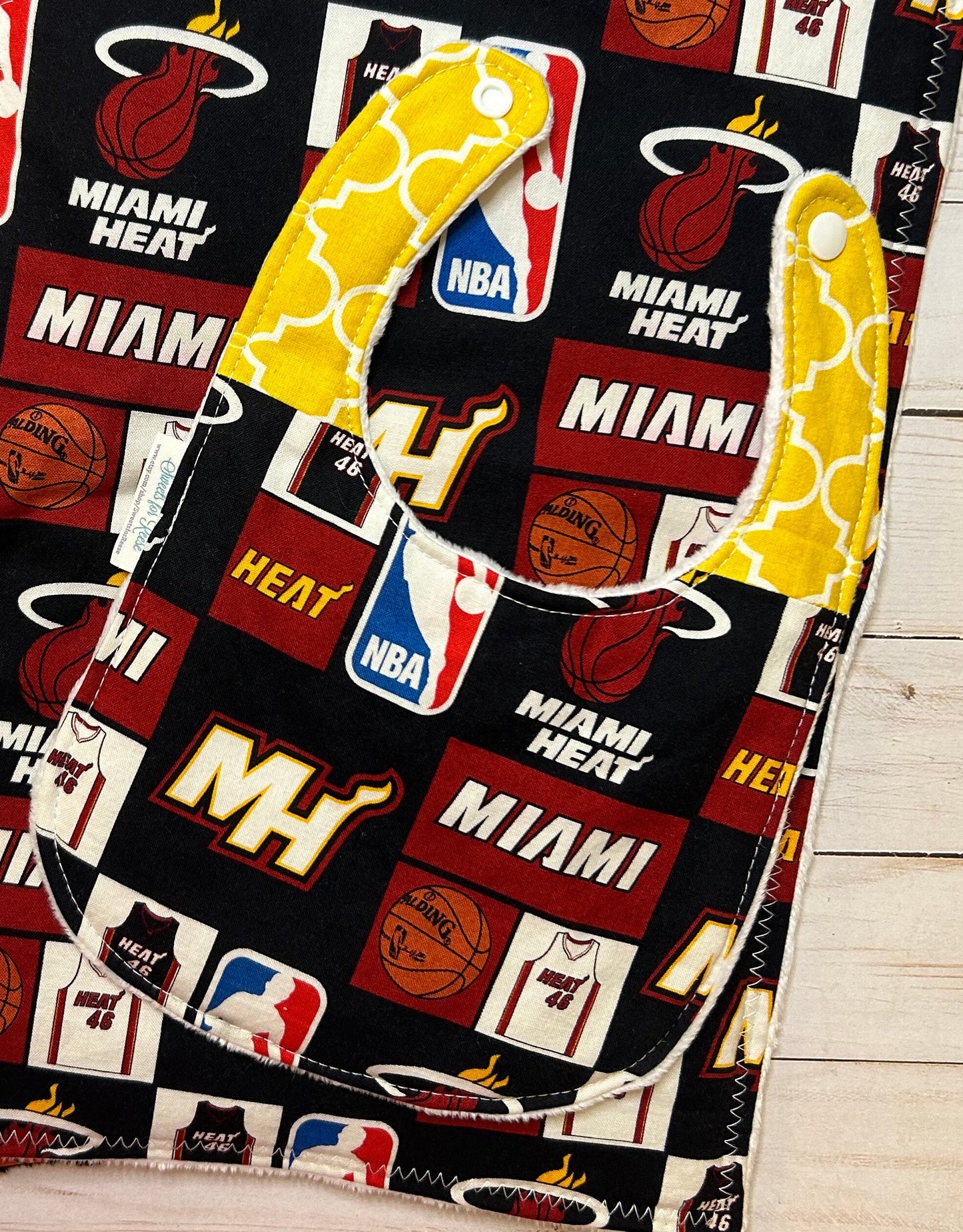 Miami Heat Burp Cloth and bib Set- Set of 3