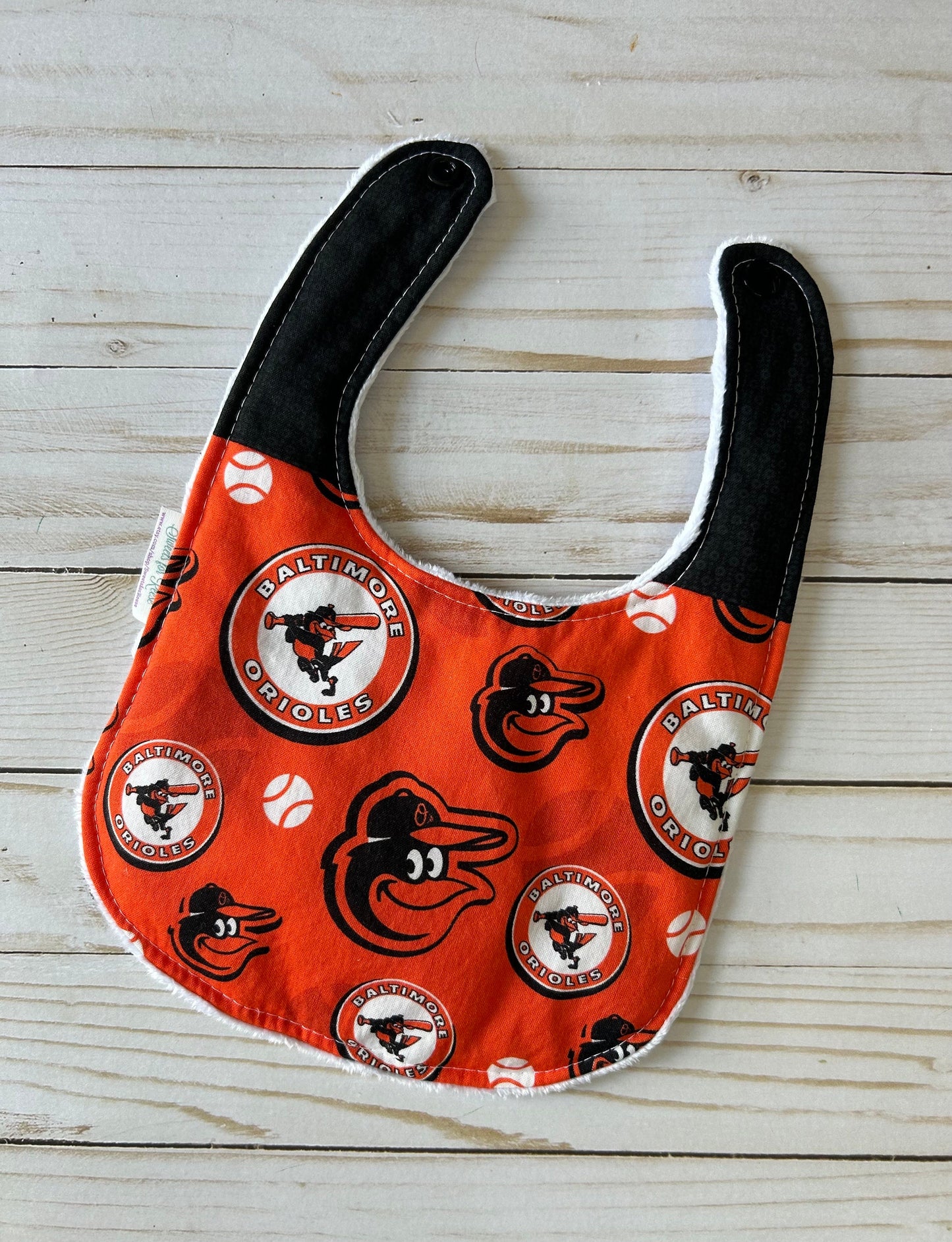 Baltimore Orioles Baseball Set - 2 Burp Cloths and 1 Bib