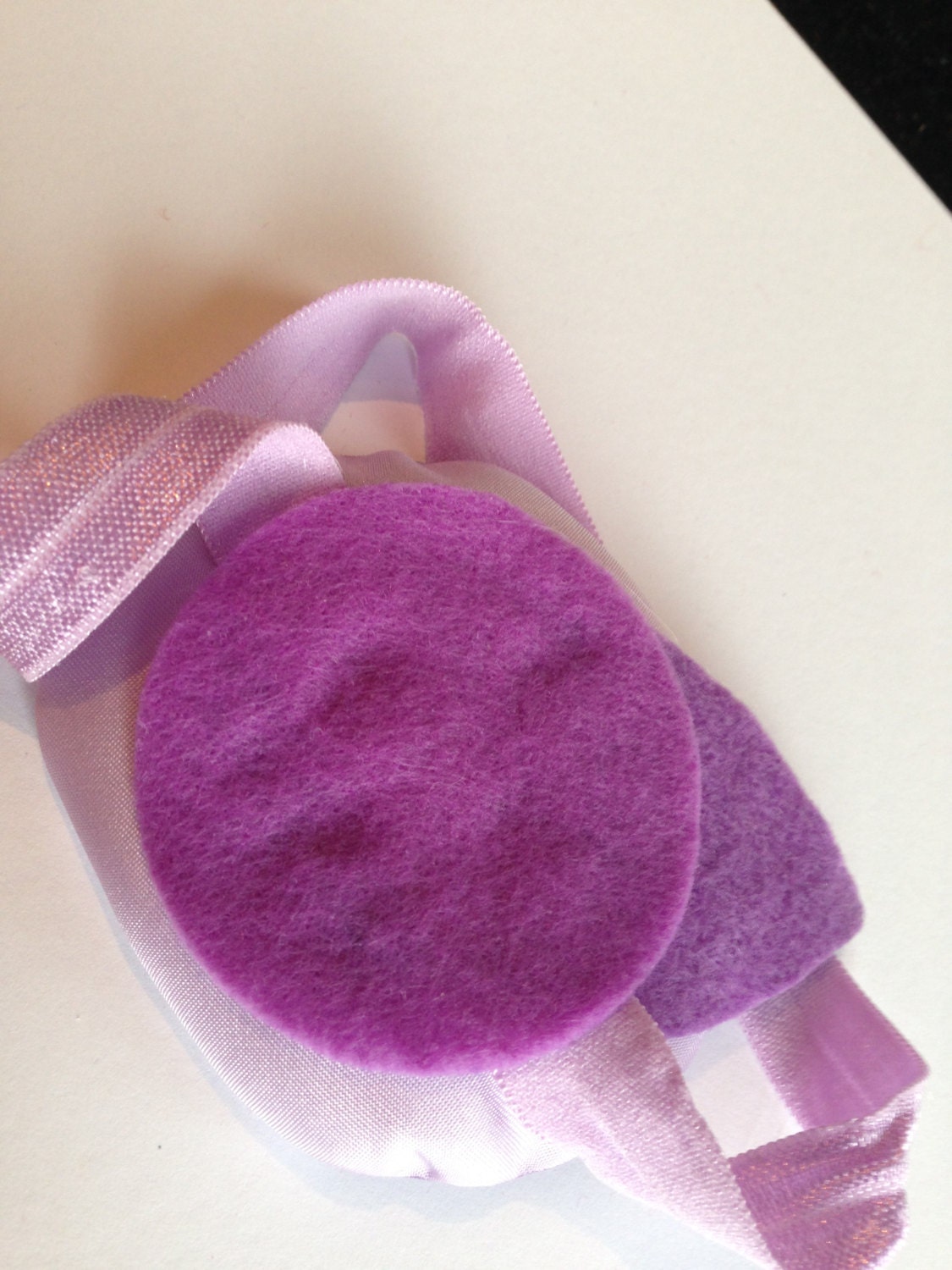 Lavender Satin Flower Headband