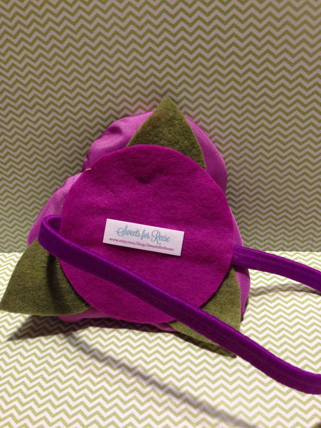 Sugar Plum Silk Burned Edges Flower Headband