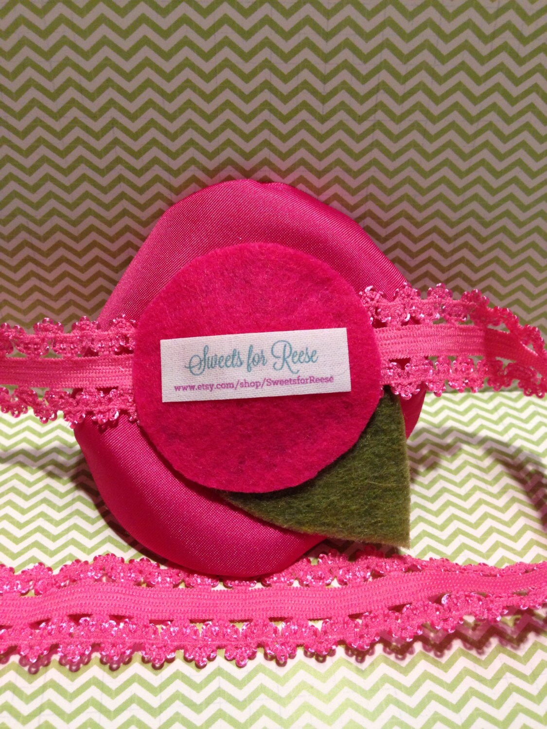 Bubble Gum and Cotton Pink Silk Burned Edges Flower Headband