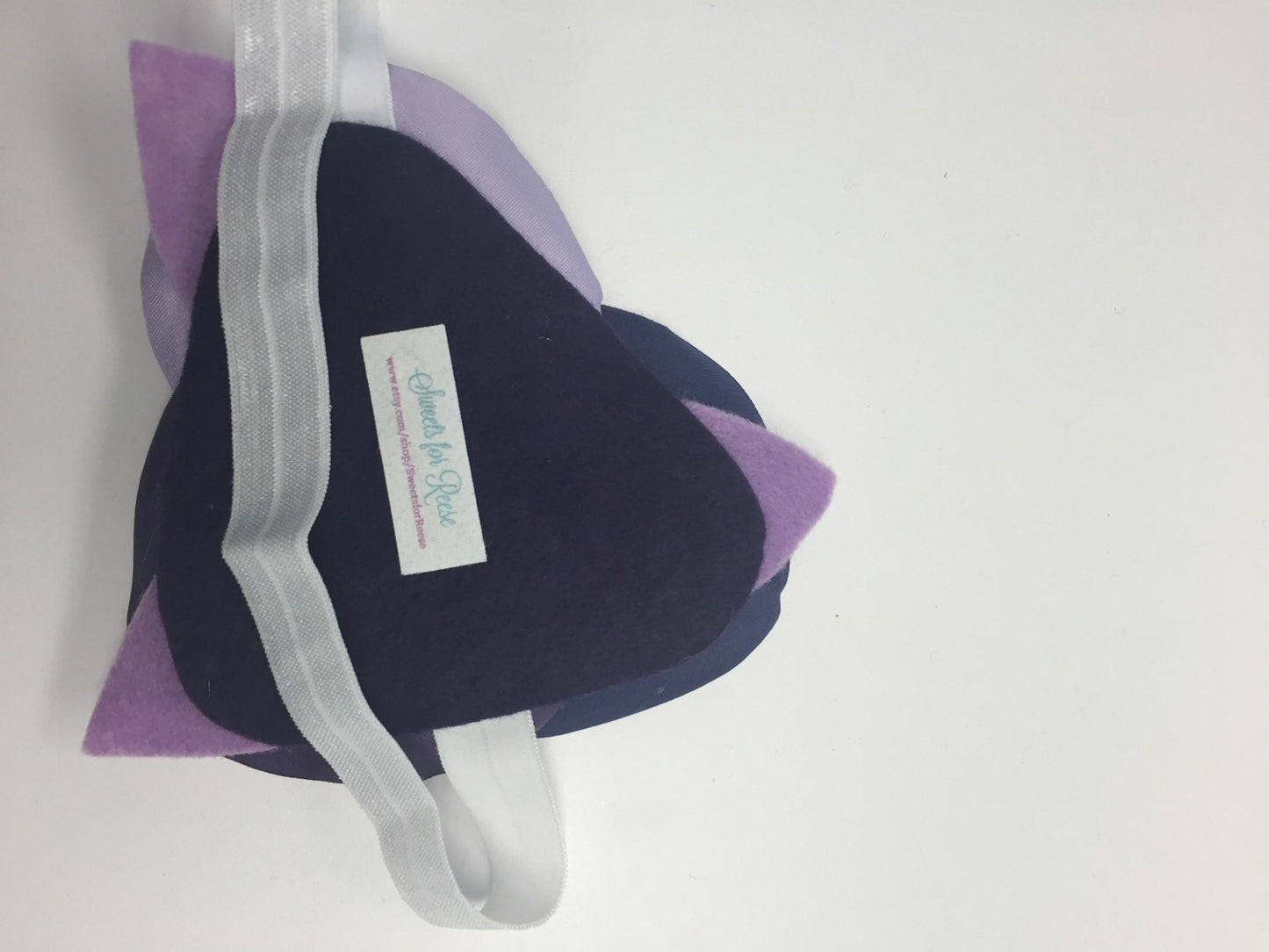 Lavender and Grape Silk Burned Edges Flower Headband