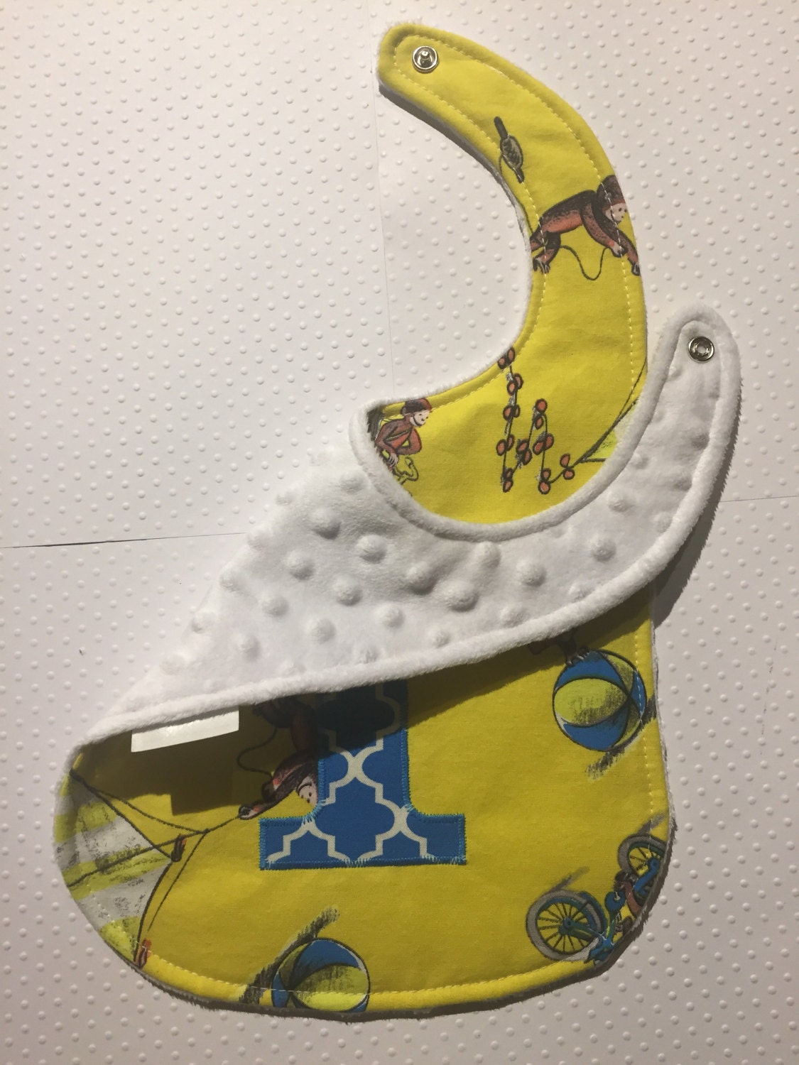 Curious George First Birthday Bib