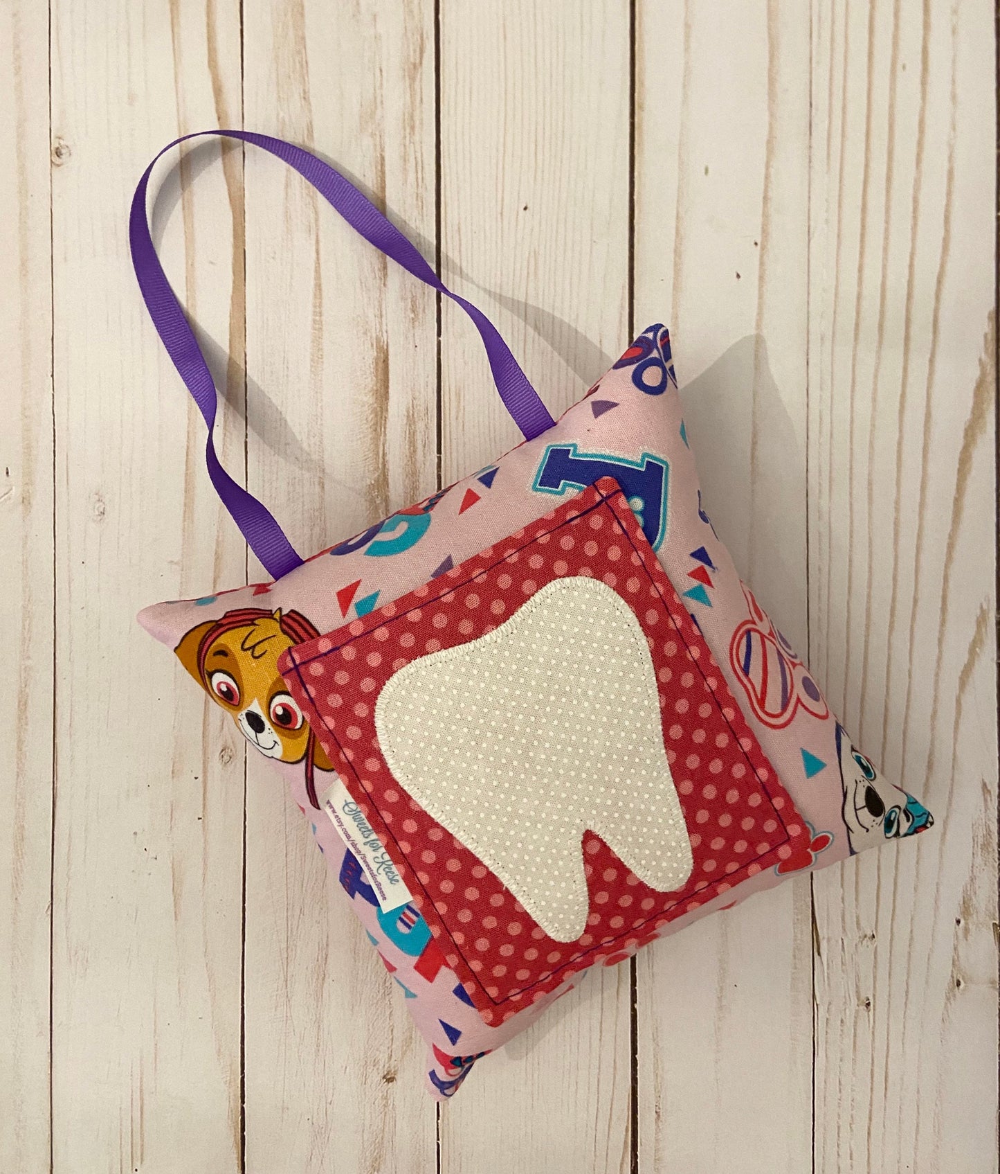 Tooth Fairy Pillow - Paw Patrol pink