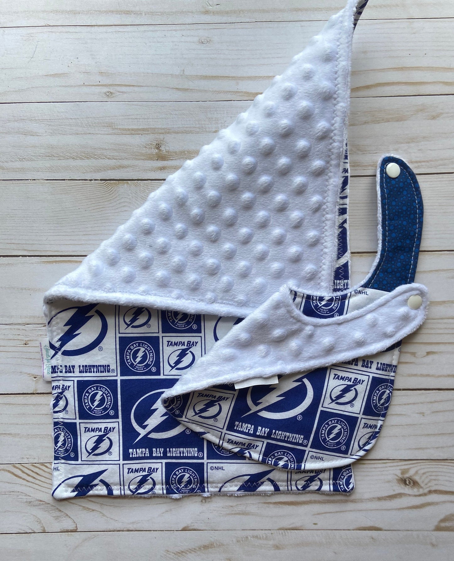 Tampa Bay Lightning Hockey Burp Cloth and Bib